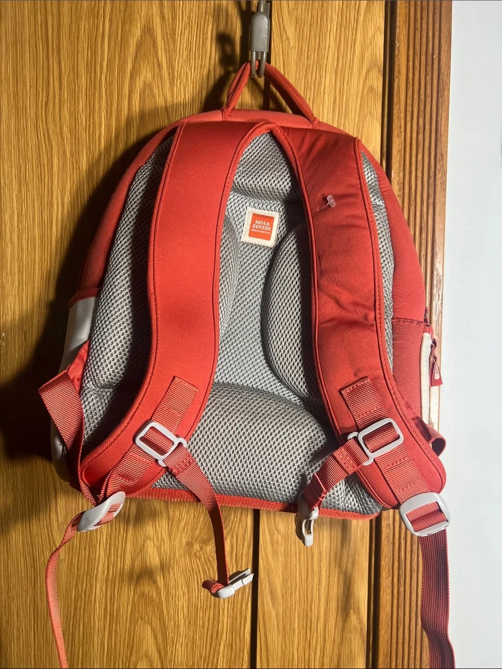 Kids Rainbow Cloud Backpack - Red with Multicolor Accent